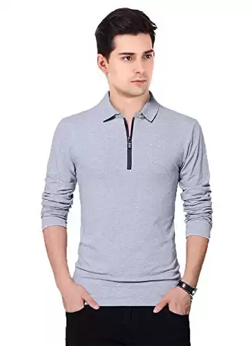 V3Squared Men's Full Sleeve Polo T-Shirt