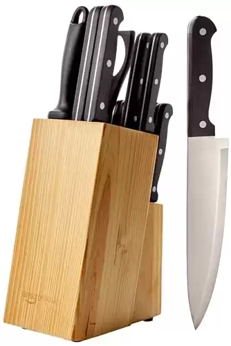 amazon basics Stainless Steel Knife Set (14 Pieces)