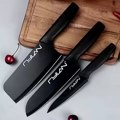 Rylan Stainless Steel 3 Pieces Kitchen Knife Set